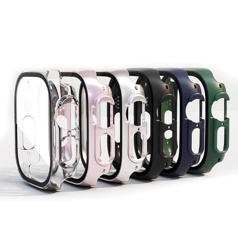 Kaca+case Untuk Apple Watch Ultra 49mm Smartwatch PC Case Pelindung Layar Bumper Tempered iwatch Ultra 49mm Cover Pelindung