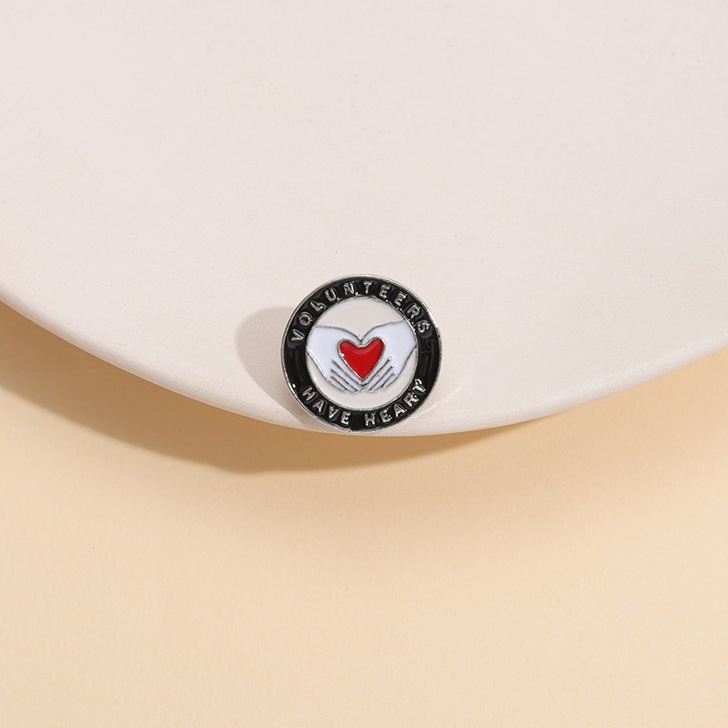 Gesture Tangan Jantung Enamel Pin Relawan Bros Lencana Kerah Pin Memiliki Jantung Bros Inspiring Perhiasan Hadiah Untuk Teman