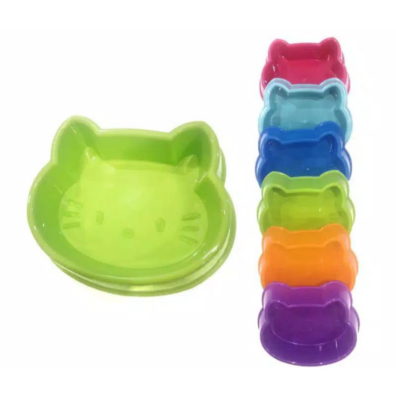 Tempat Makan Kucing Anjing Kelinci Piring Pakan Minum Mangkok Mangkuk Bentuk Hello Kitty Head Pet Feeder Cat Dog Rabbit Bowl 15 cm