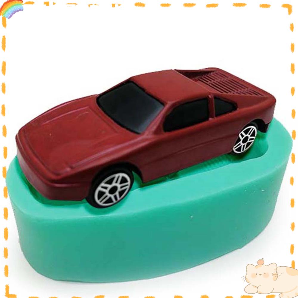 Solighter Cetakan Silikon Mobil Mainan Anak Fondant Dekorasi Kue Resin Mold