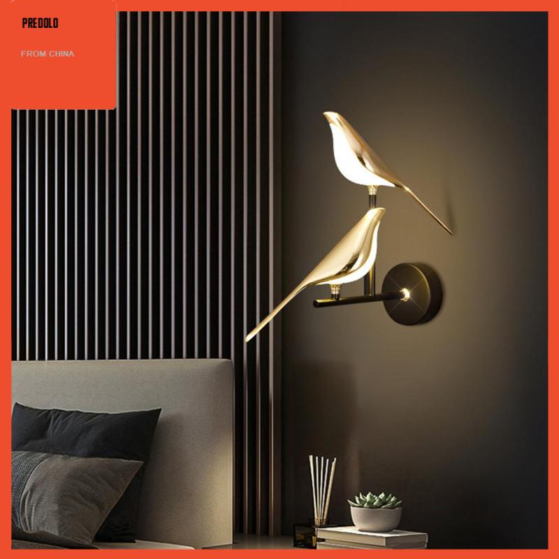 [Predolo] Nordic Bird Lampu Dinding Tempel Dinding Acrylic Wall Sconce Light Untuk Rumah Indoor