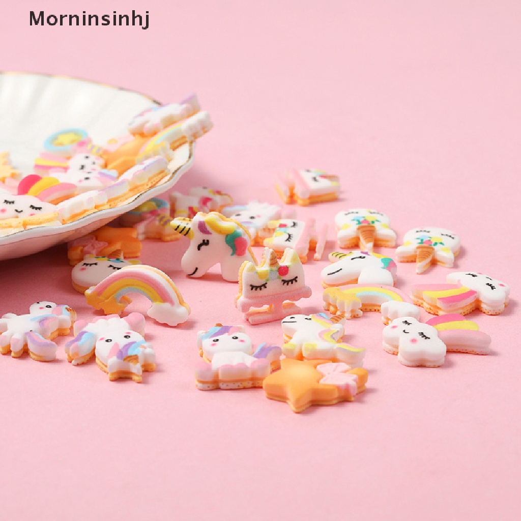 Mornin 10x Aksesoris resin Hujan Peri unicorn Kartun Lucu Pusataksesoris id