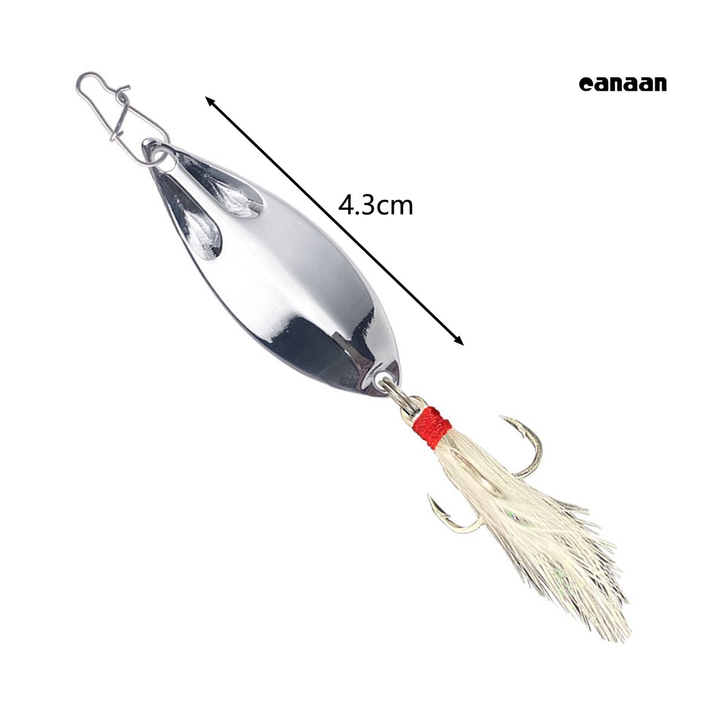 Cnn-4.3cm/10g Sequin Bait Treble Hook Desain Bulu Tajam Meningkatkan Tingkat Memancing Umpan Sequin Keras Pin Umpan Memancing Luar Ruangan