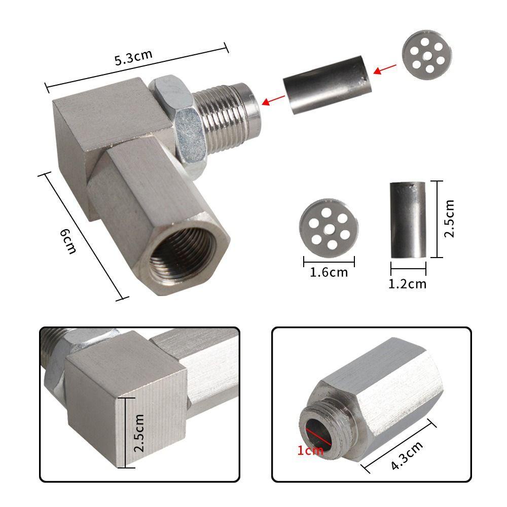 Lanfy O2 Konektor Sensor M18 * 1.5 Fix Check Mesin Mobil Modifikasi Aksesoris Bung Isolator Oksigen Auto Parts O2 Sensor Adapter