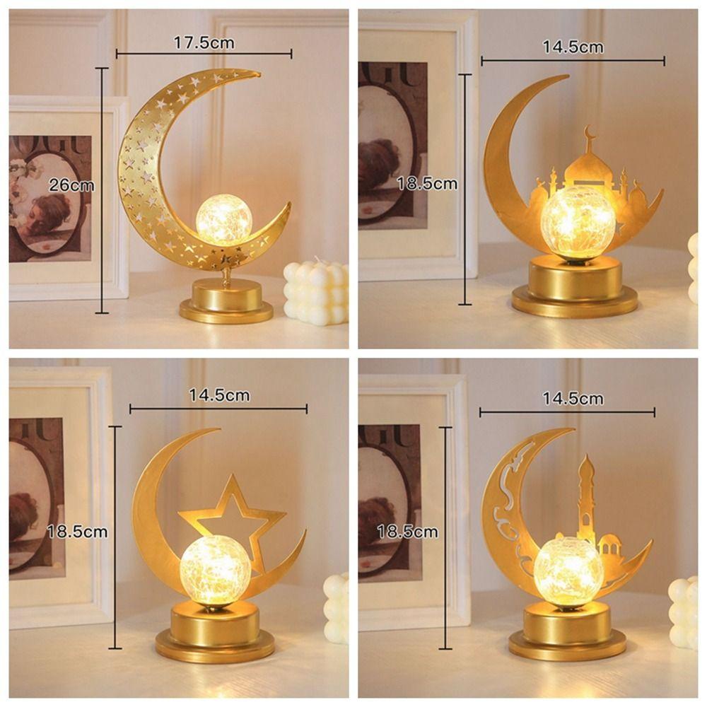 [Elegan] Lampu Led Aesthetic Bulan Ornamen Hollow Out Muslim Decor Suasana Dekorasi Rumah Eid Mubarak Untuk Dekorasi Kamar Night Light