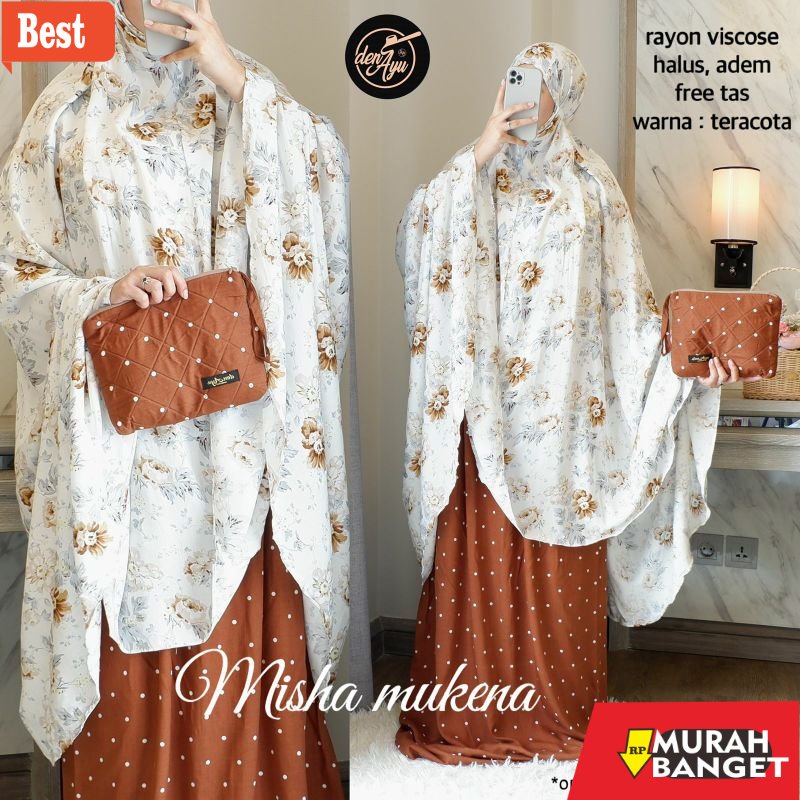 Peralatan ibadah di bulan ramadhan- Rianti Palm Marsya Mukena Wanita Jumbo by Den Ayu