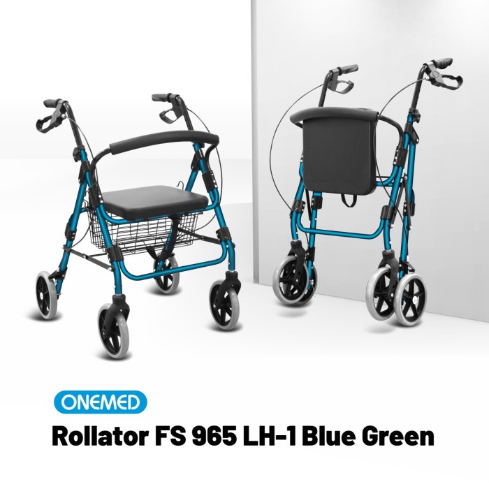 Rollator Walker Beroda Blue Green FS 965 LH-1 OneMed OJ