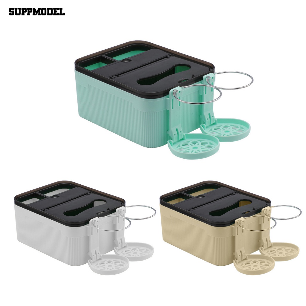 Suppmodel Kotak Penyimpanan Mobil Hemat Tempat Perlengkapan Mobil Auto Console Organizer Holder Dengan Cup Holder Lipat