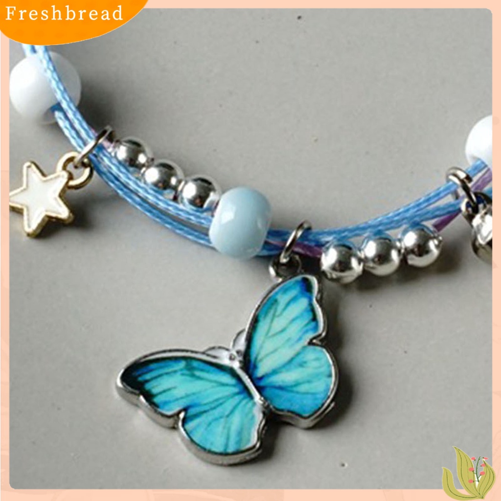 &lt; Freshbread &gt; Gelang Couple Butterfly Star Bell Multilayer Pria Wanita Kepang Tali Gelang Bangle Untuk Hadiah