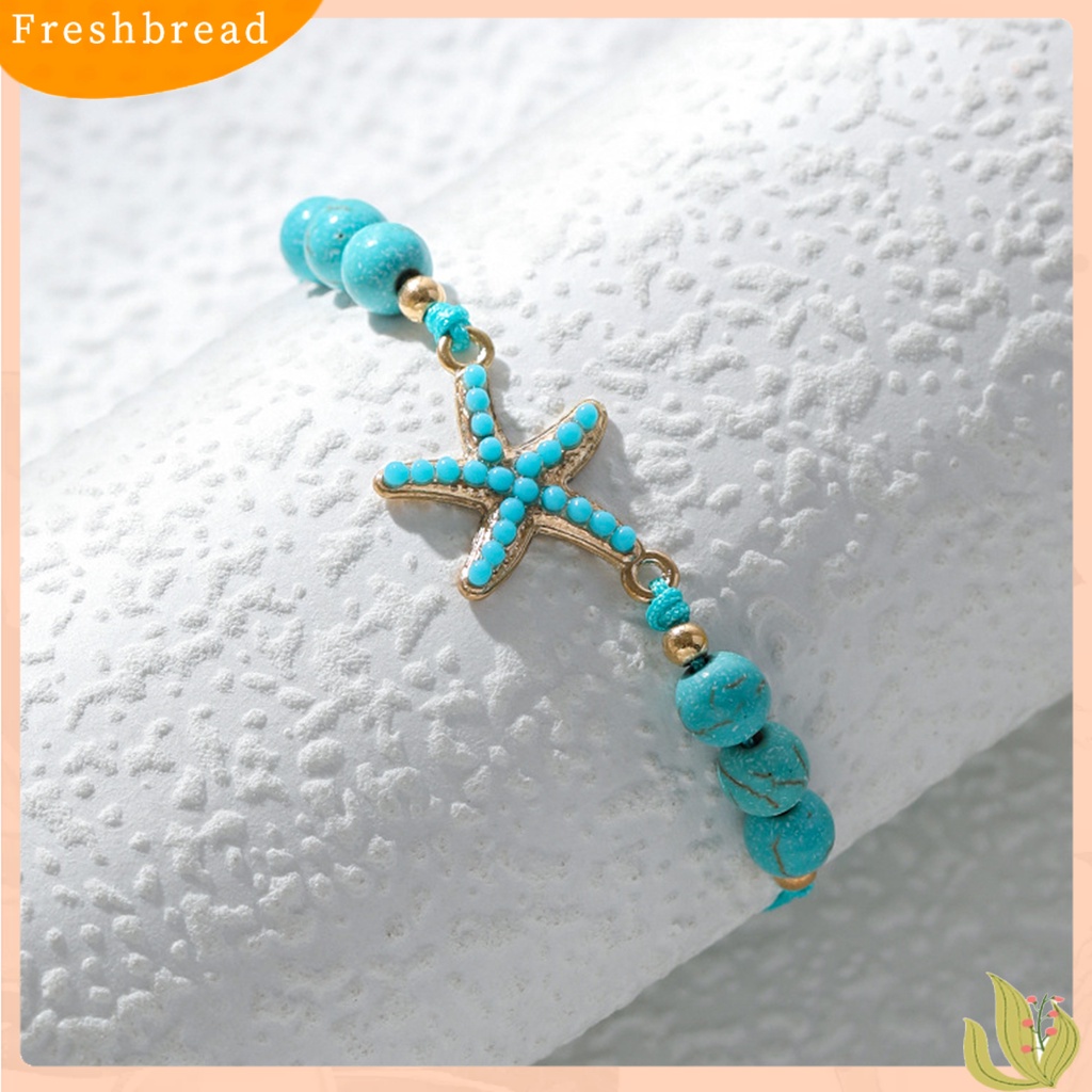 &lt; Freshbread &gt; Gelang Wanita Perhiasan Manik-Manik Hati Imitasi Turquoise Gelang Warna Cerah Untuk Pesta