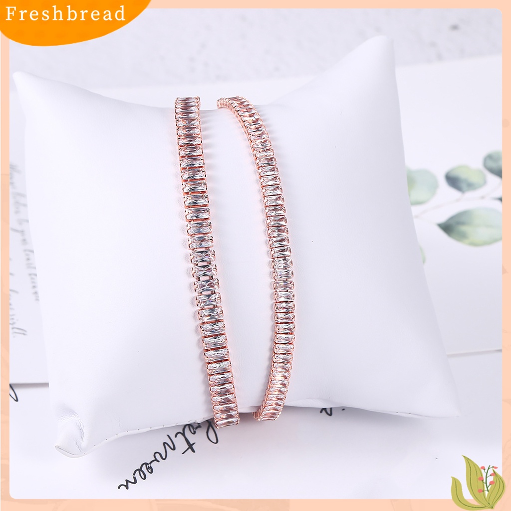 &lt; Freshbread &gt; Gelang Berlian Imitasi Hias Rantai Tangan Adjustable Aksesori Perhiasan Fashion Untuk Pesta