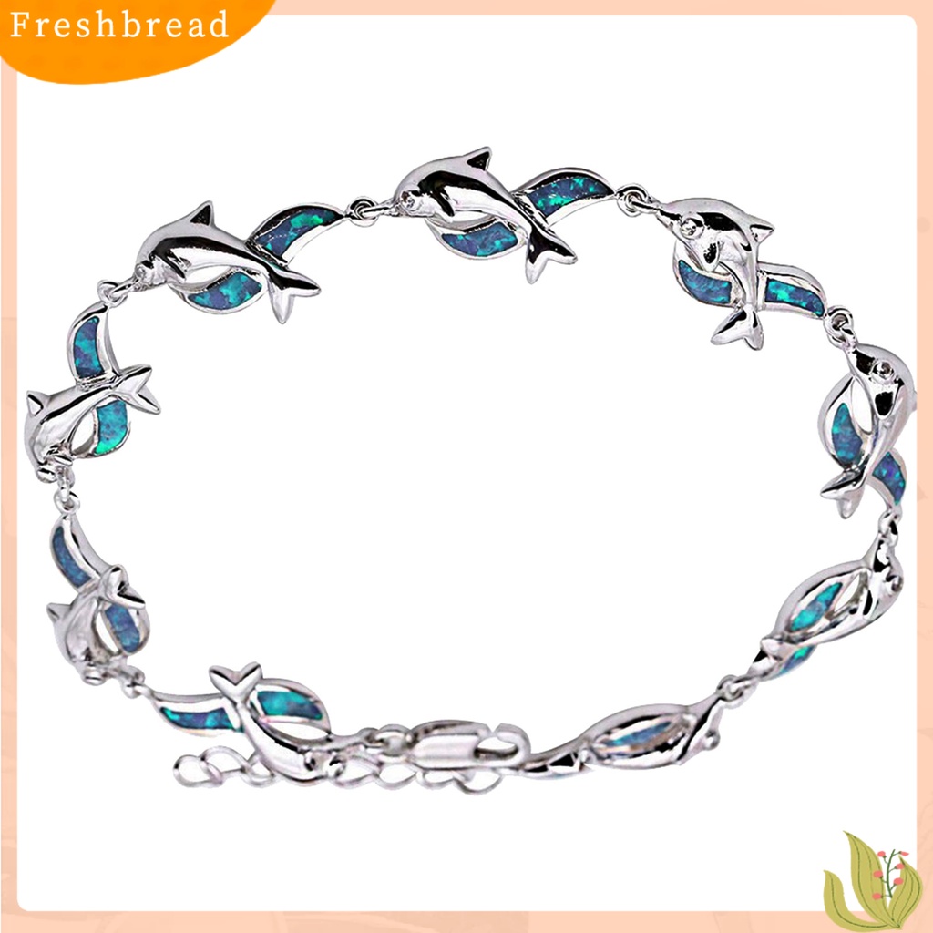 &lt; Freshbread &gt; Gelang Dolphin Charm Perhiasan Hadiah Paduan Wanita Fashion Dolphin Rantai Gelang Untuk Pesta Perjamuan