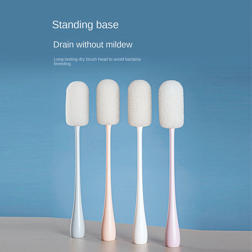 ღ Gagang Panjang Cangkir Sikat Pembersih Botol Susu Wineglass Cangkir Sikat Spons Mug Membersihkan Dekontaminasi Artefak Dapur Air Pembersih Botol aksesoris