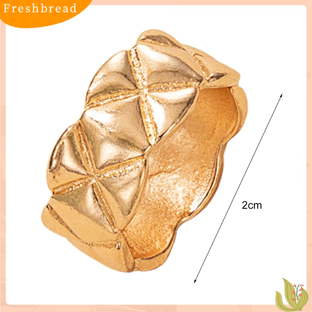 &lt; Freshbread &gt; Cincin Fashion Geometris Hollow Alloy All Match Punk Ring Untuk Pacaran