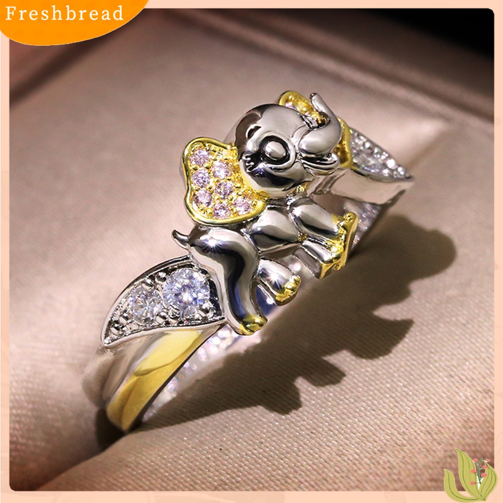 &lt; Freshbread &gt; Cincin Eye-Catching Cantik Mewah Stackable Animal Wedding Finger Rings Untuk Hadiah