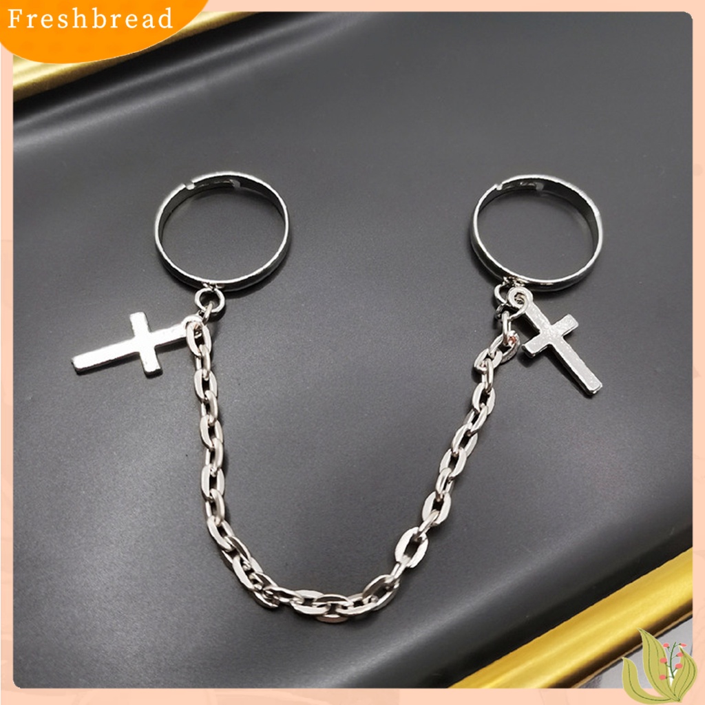 &lt; Freshbread &gt; Unisex Fashion Adjustable Siam Budak Rantai Sendi Buku Jari Cincin Perhiasan Hadiah