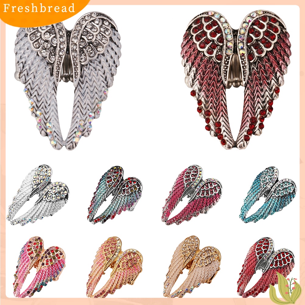 &lt; Freshbread &gt; Lady Fashion Multicolor Berlian Imitasi Sayap Malaikat Pesona Cincin Jari Perhiasan Hadiah