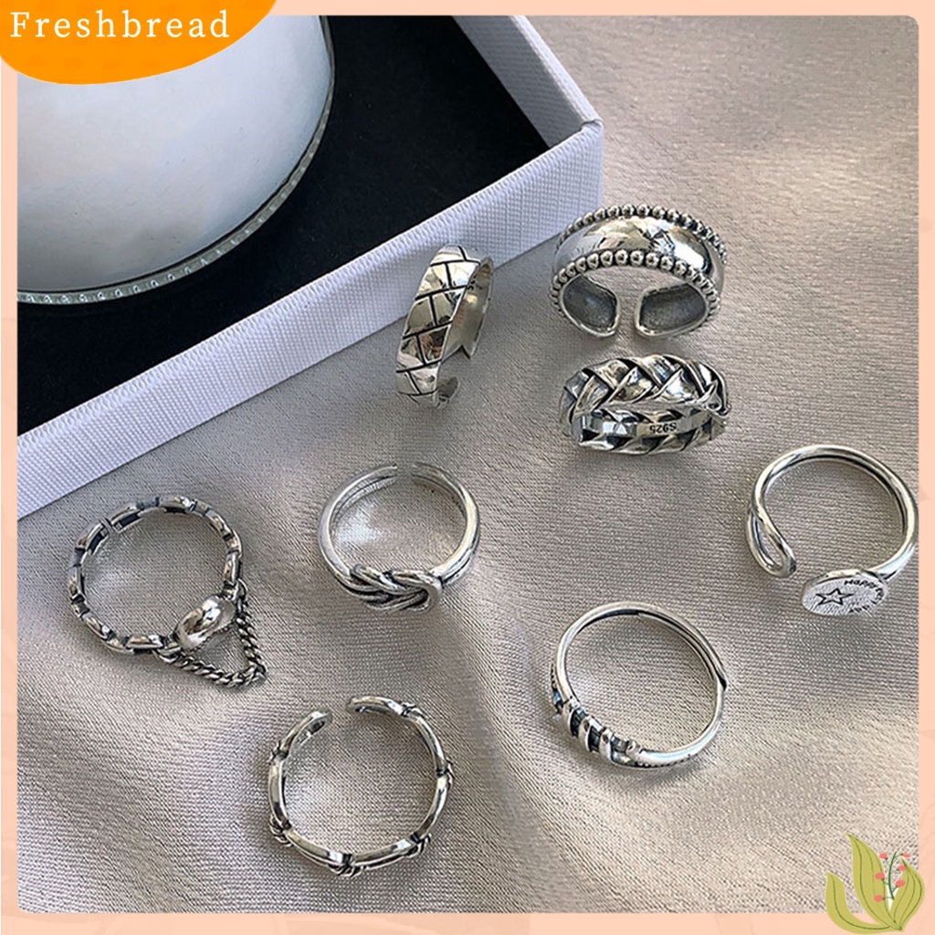 &lt; Freshbread &gt; Cincin Terbuka Dapat Disesuaikan Bentuk Kreatif Berlapis Perak Cincin Terbuka Tahan Luntur Perhiasan Fashion Untuk Wanita