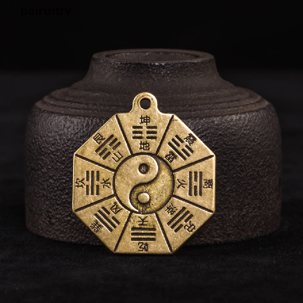 Gantungan Kunci Cermin Tembaga Cekung PRT Feng Shui Cina Cekung Cembung Bagua The 8hegram PRT