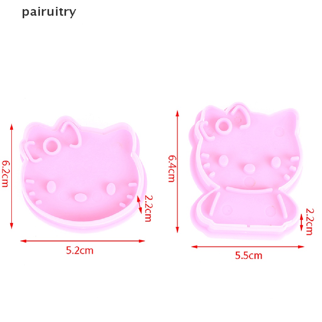 Prt KT Bentuk Kucing DIY Sandwich Mold Cutter Little Kitty Cat Shape Sandwich Mold Bread Cake Mold Maker Alat Dessert Sarapan Dapur Rumah PRT