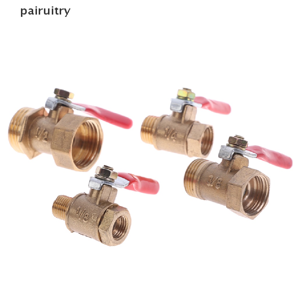 Ball Valve Kecil Kuningan PRT Female/Male Sambungan Klep Drat1Per8 &quot;1 /4 ''3/8'' PRT