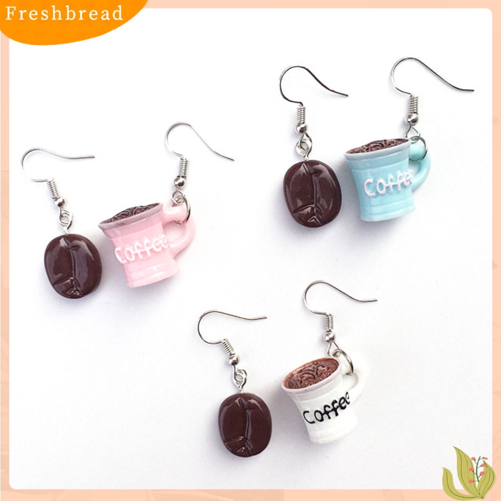 &lt; Freshbread &gt; Anting Kait Pengerjaan Halus Perhiasan Hidup Indah Resin Anting Hoop Untuk Kehidupan Sehari-Hari