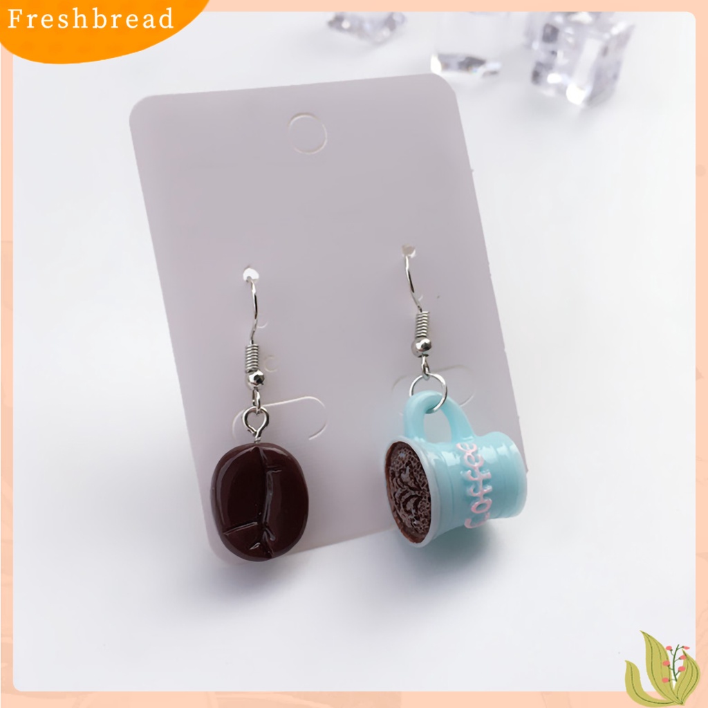 &lt; Freshbread &gt; Anting Kait Pengerjaan Halus Perhiasan Hidup Indah Resin Anting Hoop Untuk Kehidupan Sehari-Hari