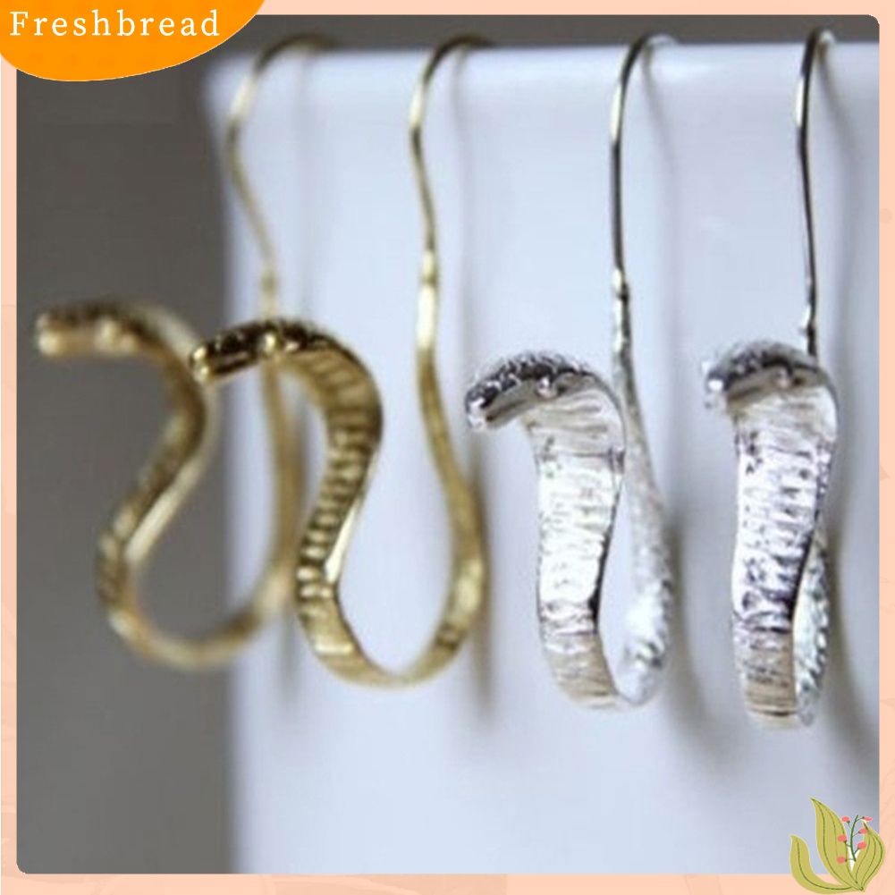 &lt; Freshbread &gt; Vintage Wanita Ukir Cobra Ular Menjuntai Liontin Menjuntai Kait Anting Perhiasan