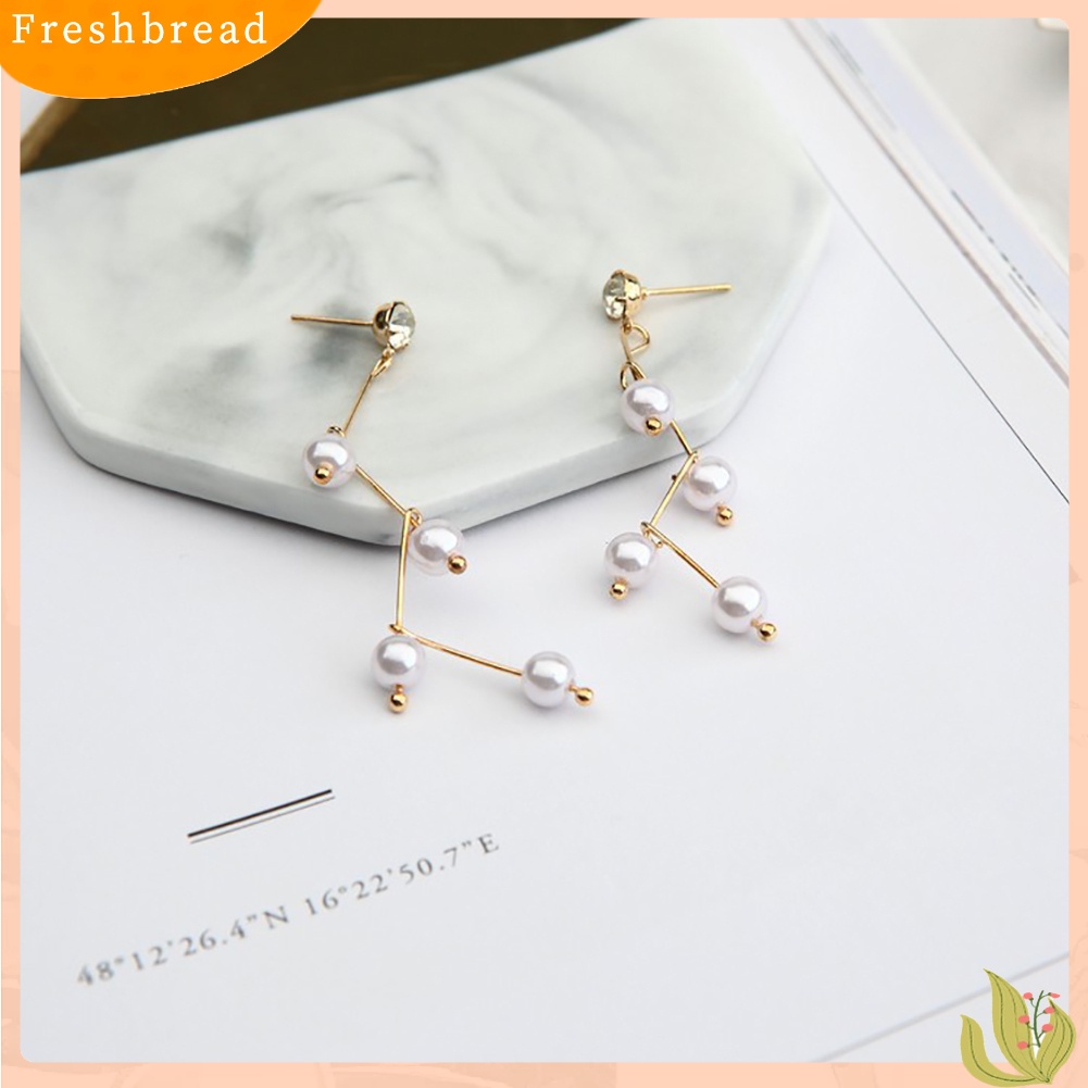 &lt; Freshbread &gt; Fashion Faux Pearl Ear Stud Earrings Wanita Gadis Pesta Perhiasan Cocktail Hadiah