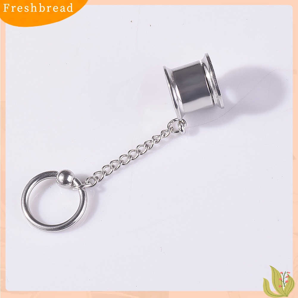 &lt; Freshbread &gt; 1Pc Wanita Cincin Rumbai Menjuntai Double Flare Ear Plug Tandu Piercing Perhiasan