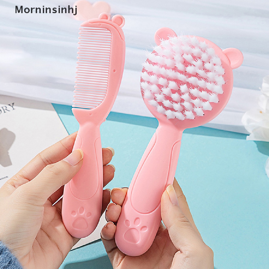 Mornin 2Pcs/Set Set Set Sikat Dan Sisir Rambut Anak Bayi Newborn &amp; Balita Bulu Lembut id