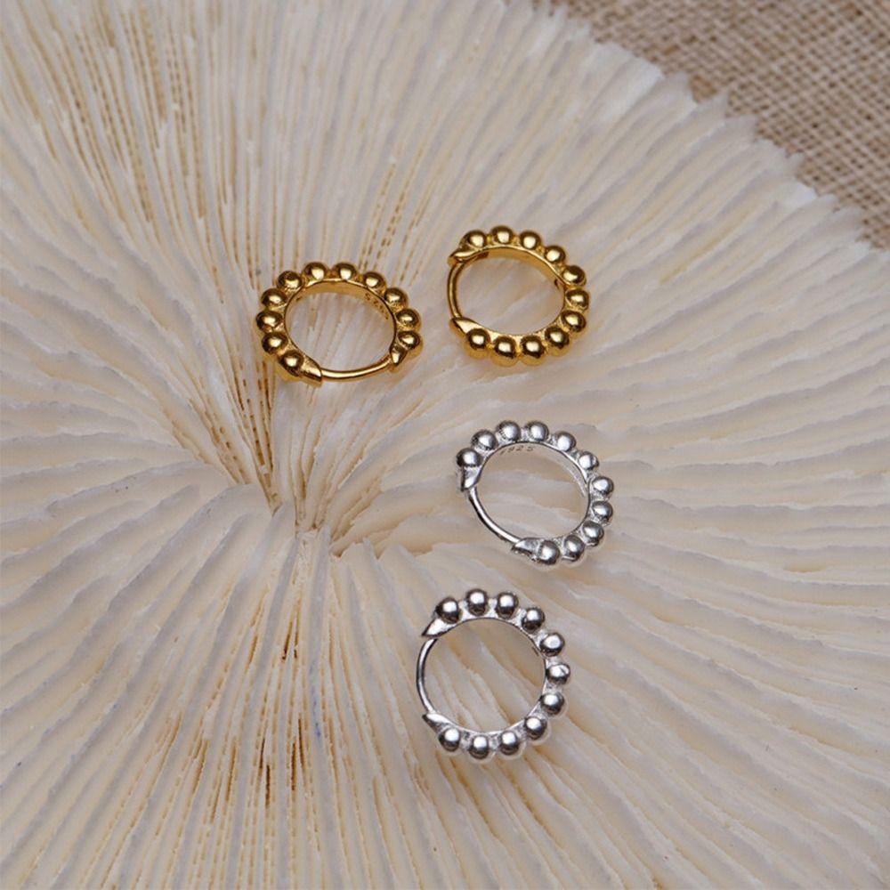 Needway Wanita Anting Hoop Trendi Indah Stud Earrings Fashion Perhiasan Niche Desain Gadis Hadiah Vintage Pembukaan Cincin