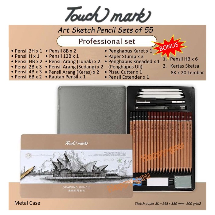 

Jualll !!! Murah Pensil Gambar Sketsa Set Warna Sketch Pencil Silhouette Professional TERLARIS