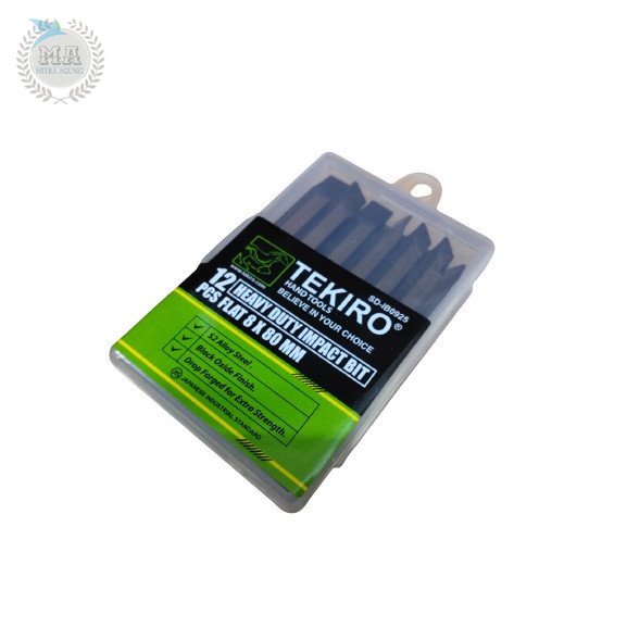 Mata Obeng Ketok Flat Tekiro + PH2 S2 Heavy Duty Impact Bit 8 x 80 mm Min OLS Mata Obeng Ketok TEKIRO PH2 - / - Heavy Duty Bits Satuan Termurah Berkualitas