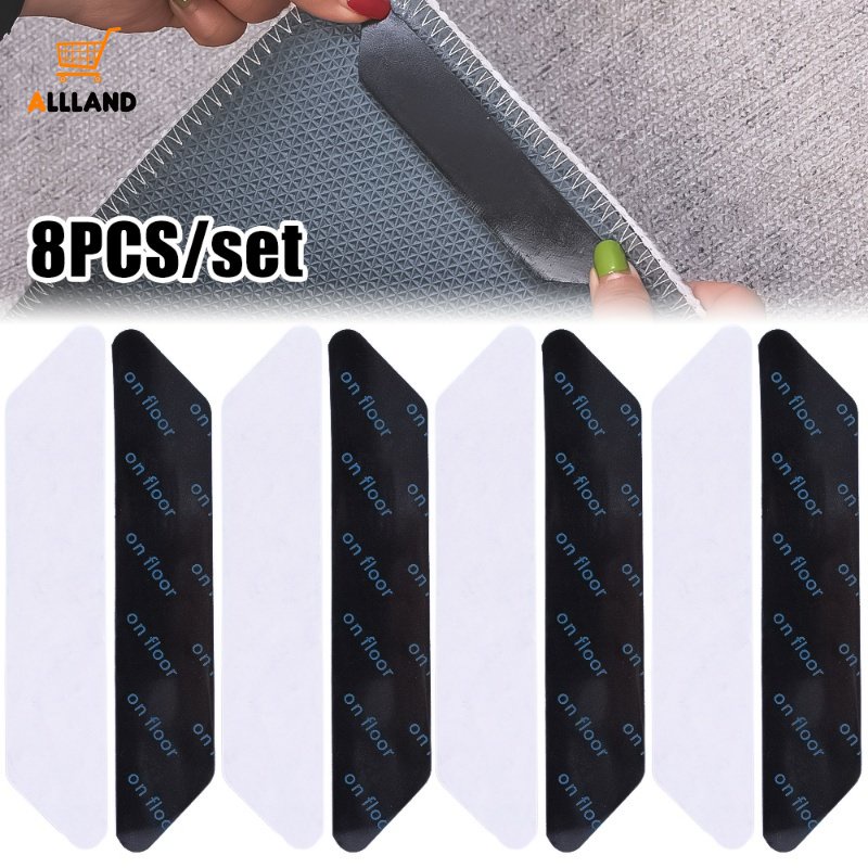 8pcs/set Karpet Trapesium Anti-slip Memperbaiki Stiker/Cuttable PU Foam Anti-curling Patch Untuk Lantai Karpet Tikar