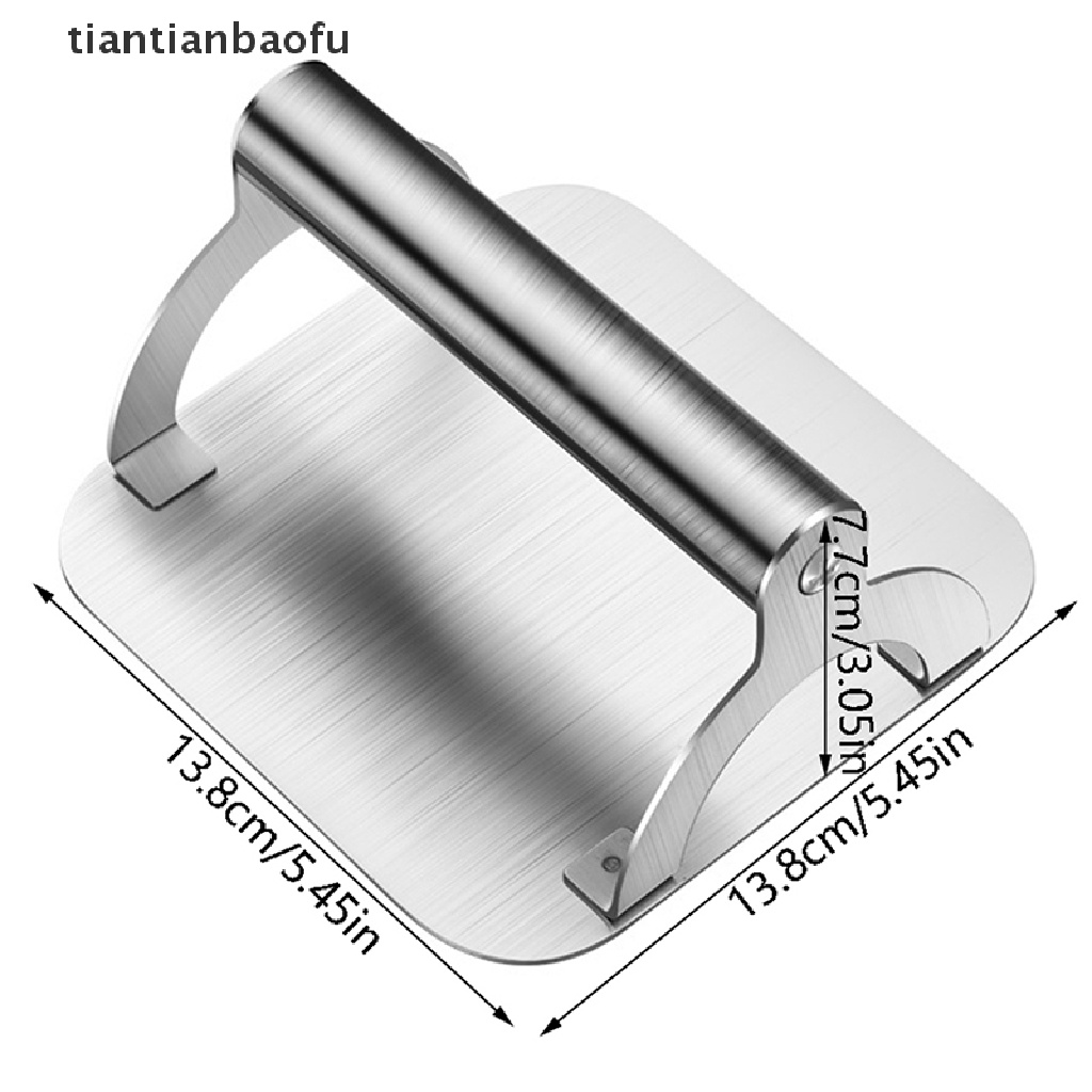 [tiantianbaofu] Smash Burger Press Burger Patty Maker Stainless Steel Anti Lengket Professional Heat-resisg Burger Smasher Griddle Boutique