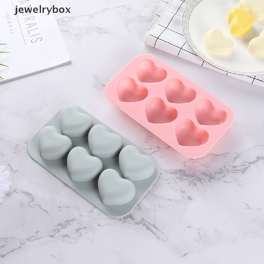 [jewelrybox] Valene Heart Silicone Mold 6rongga Love Coklat Baking Kue Dekorasi Butik