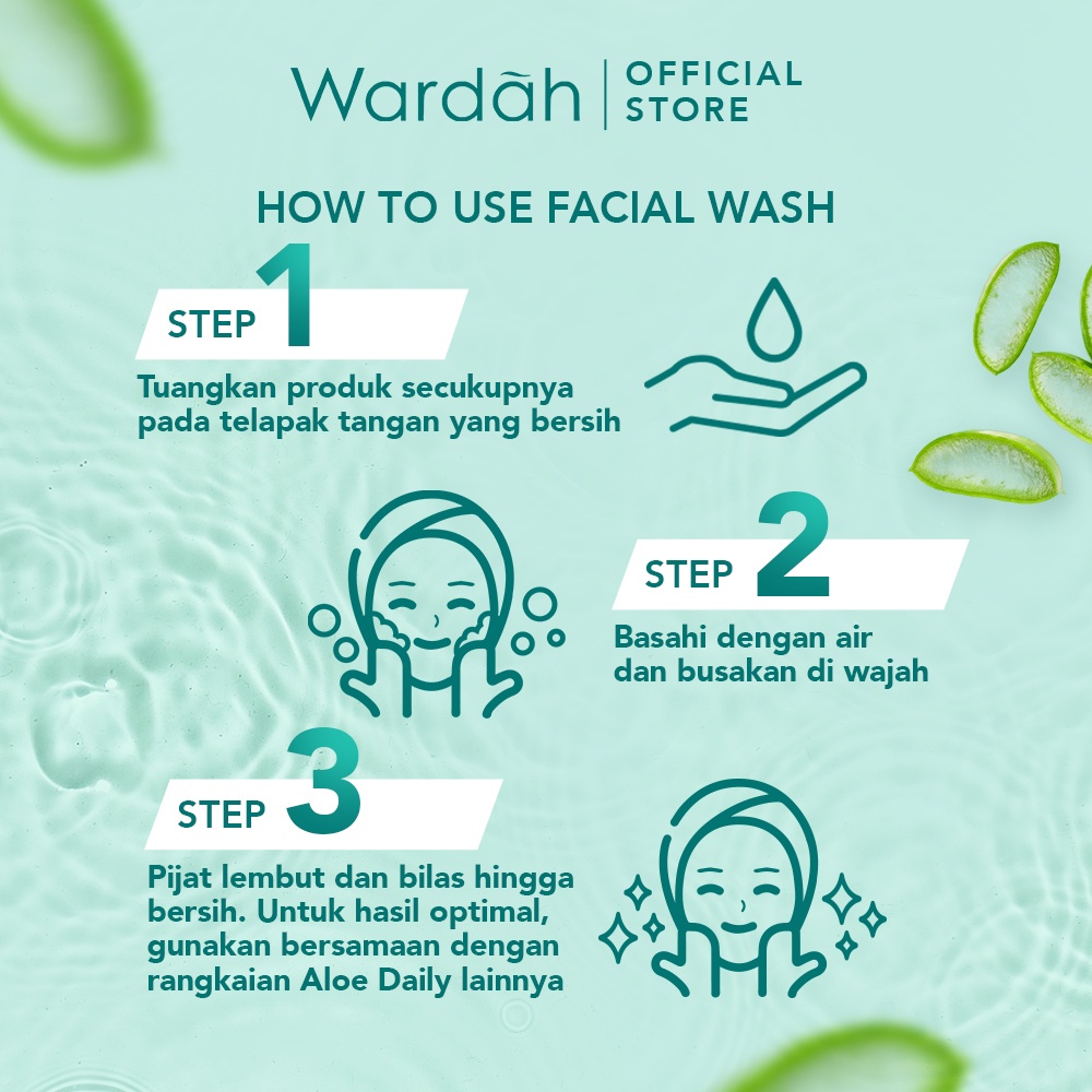 Wardah Nature Daily Aloe Hydramild Facial Wash