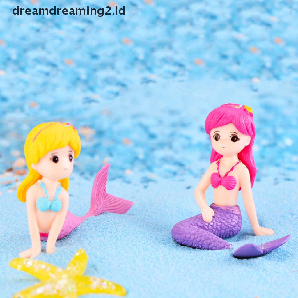 (hot) Mermaid DIY Patung Miniatur Mini Taman Dekorasi Rumah Boneka Lanskap Mikro//