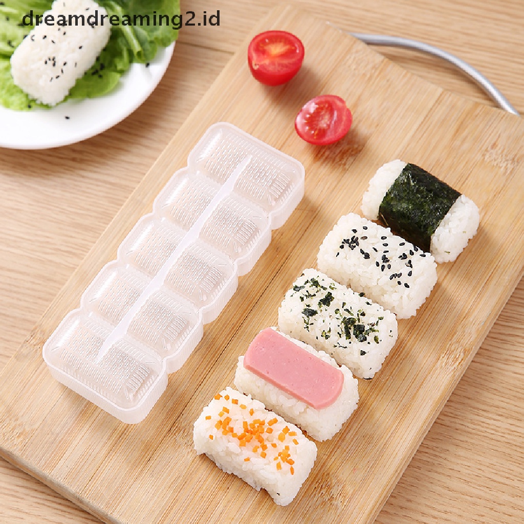 (hot) 5roll Sushi Maker Cetakan Sushi Japan Nigiri Cetakan Sushi Rice Ball Bento Tools//