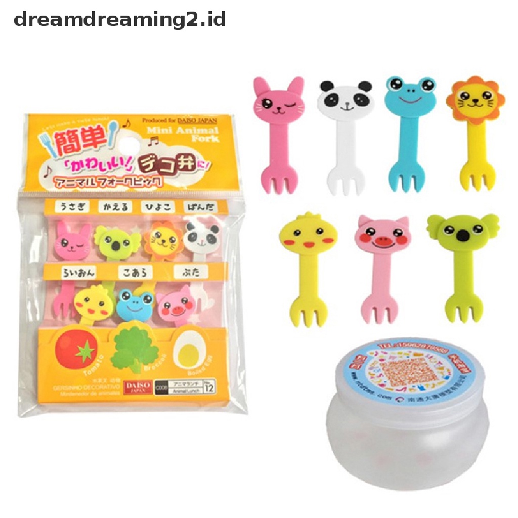 (hot) 1set Animal Kingdom Garpu Buah Kue Dessert Pick Tusuk Gigi Bento Lunches Party//