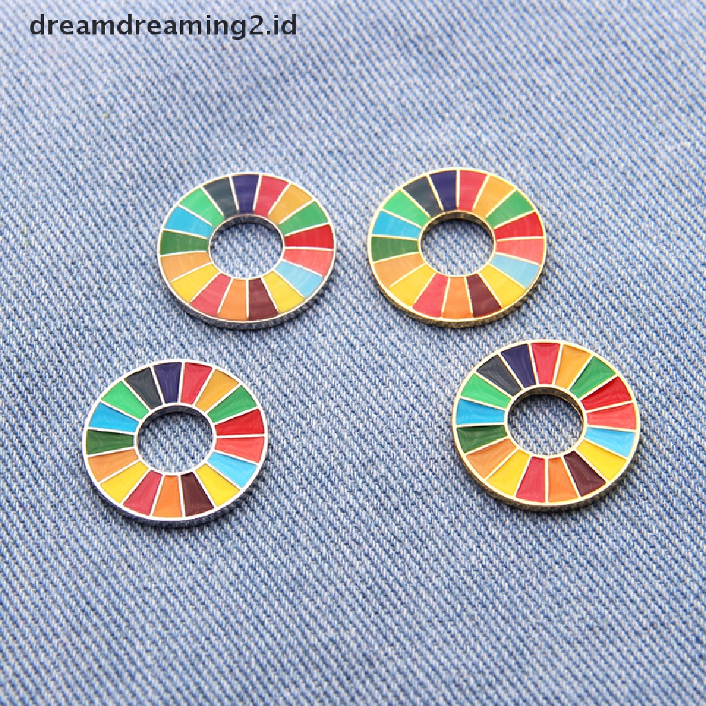 (hot) Enamal 17warna Bros Gawang Pembangunan Lestari Pin SDGs Pbb//