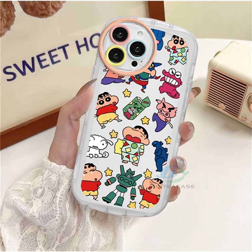 Realme C55 5i 6i C3 C35 C21Y C25Y C21 RealmeC11 C11 2021 C25 C15 C12 C2 Crayon Shin-chan Soft TPU Phone Case Cover Binteacase