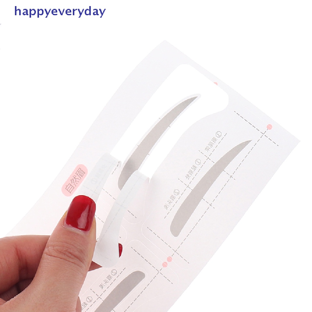 [happy] 24pasang Stiker Template Alis Adjustable Kartu Panduan Stensil Alat Makeup [ID]