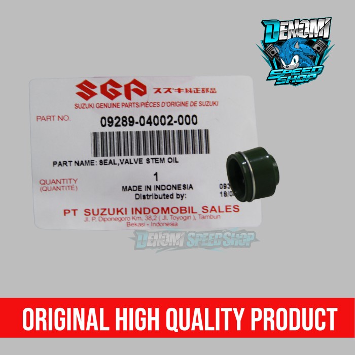 Seal Sil Klep Valve Satria Fu Karbu FI GSX 150 Original SGP 09289-04002