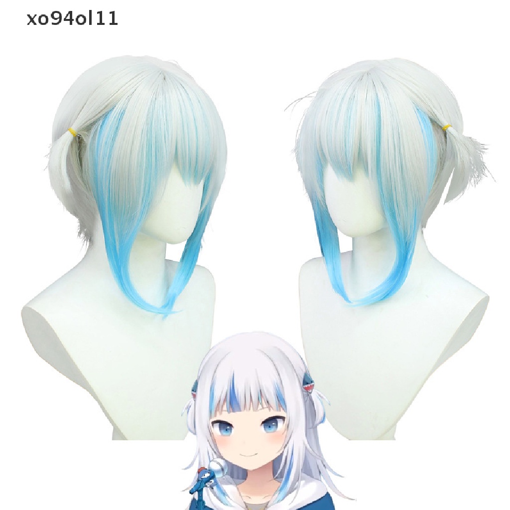 Xo 1Pc VTuber Hololive Gawr Gura Cosplay Wig Hololive Inggris Cosplay Rambut 35cm OL