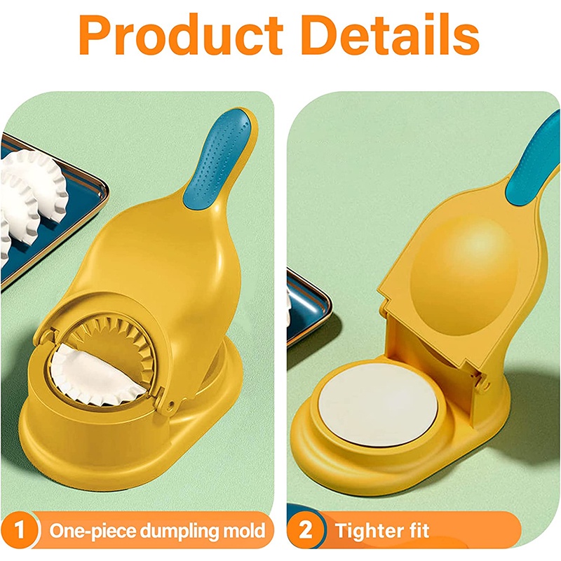 Accessories 2 In 1 Pembuat Kulit Pangsit Manual Tekan Jiaozi Cetakan Kulit Manual Pembuat Pembungkus Manual Portable Kulit Pangsit Tekan Pembungkus Pembuat Aksesoris Dapur