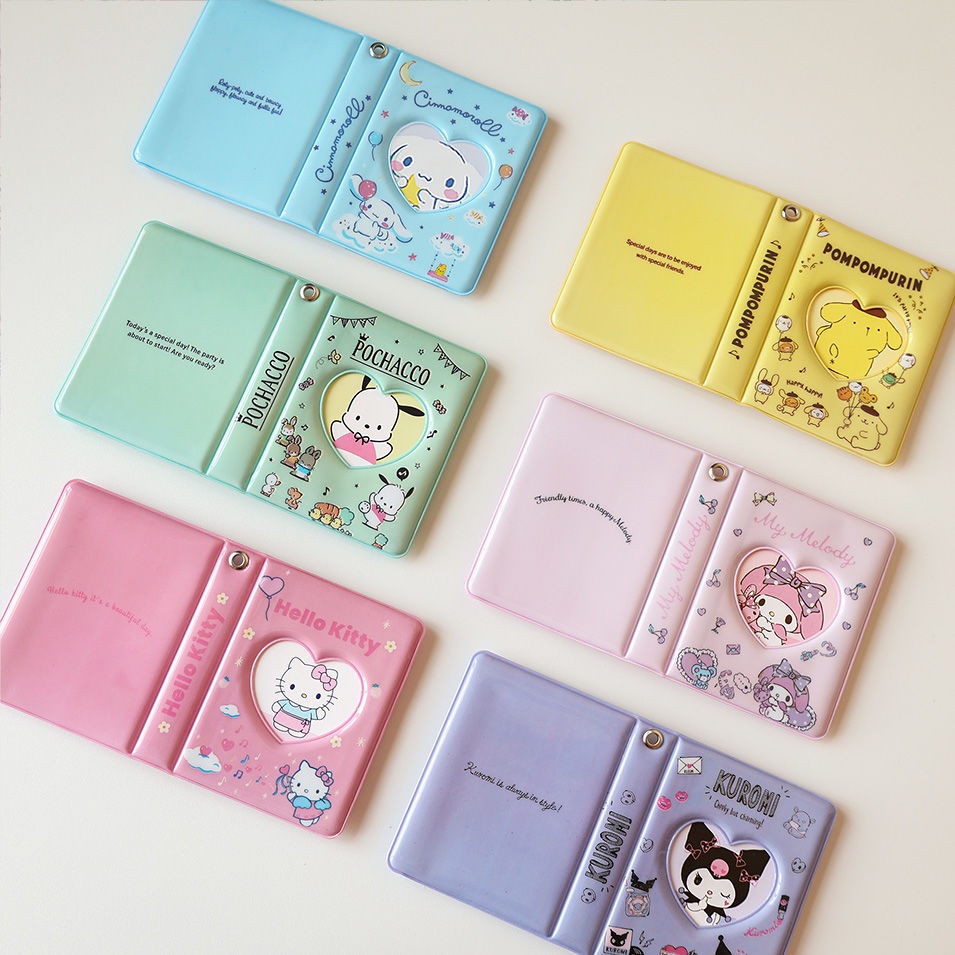 Galicici Lucu Sanrio Gaya Yang Sama Buku Kartu Tiga Inci/Pacha Dog Jade Gui Dog Love Bean Polaroid Small Card Storage Protection Book