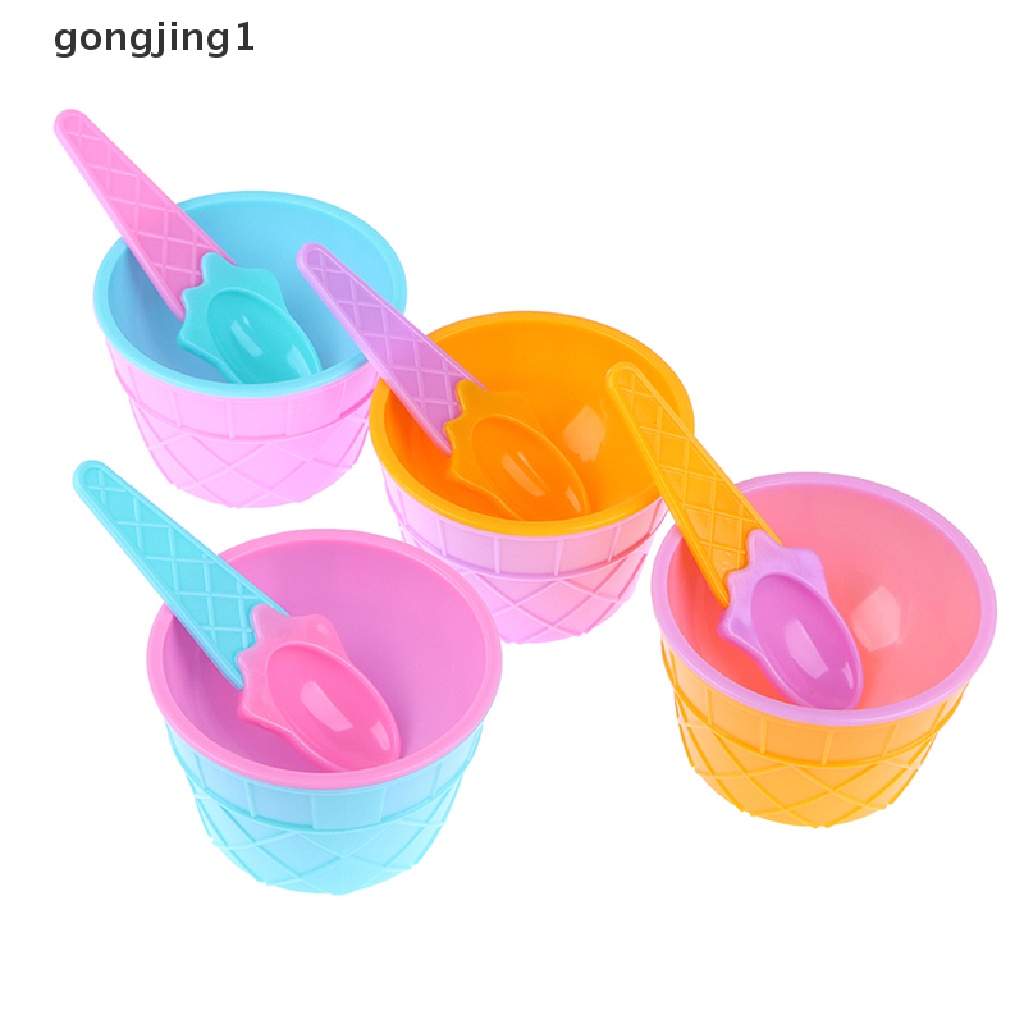 Ggg Mangkok Es Krim Cup Mangkuk Anak Wadah Makanan Penutup Tempat Cetakan Pembuat Es Krim ID