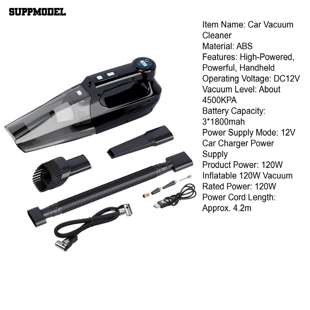 Suppmodel 1set Kapasitas Besar Bin Vakum Mobil Alat Rumah Tanpa Kabel Handy Car Vacuum Cleaner High-Powered